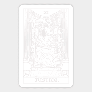 Justice Tarot Card Tapestry Grim Reaper Halloween Sticker